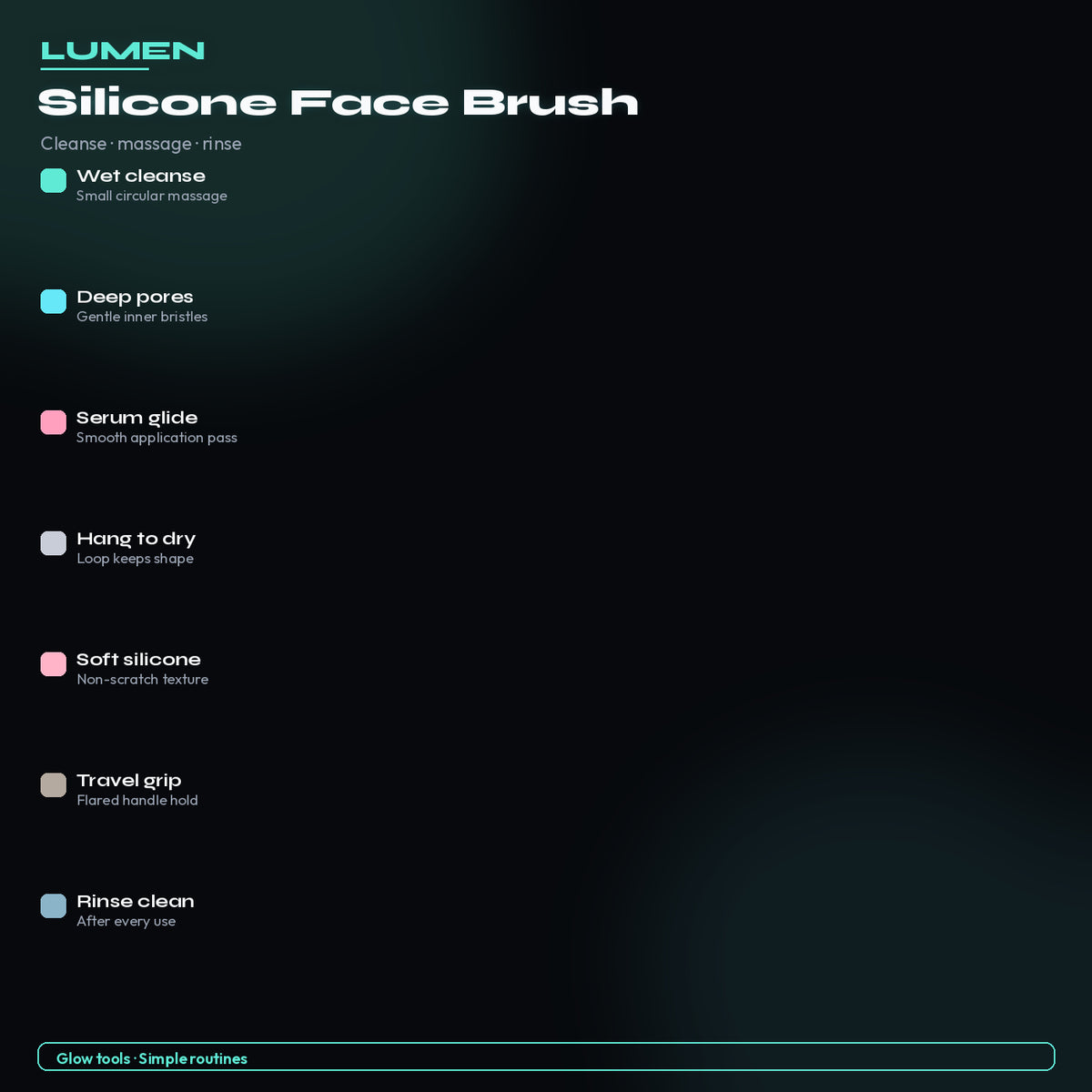 Cleanse modes — Silicone Face Brush