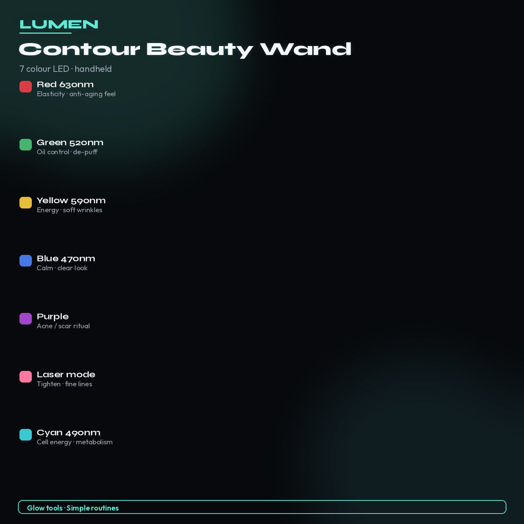 7 colour modes — LED Contour Beauty Wand