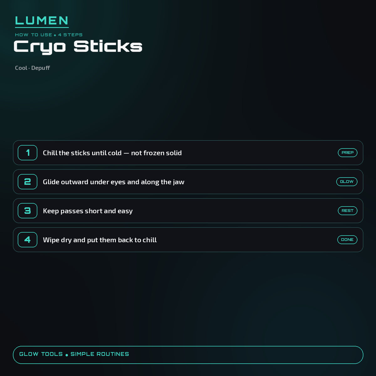 How to use Facial Cryo Sticks