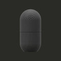 Ice Face Roller, charcoal ribbed silicone mold, front view