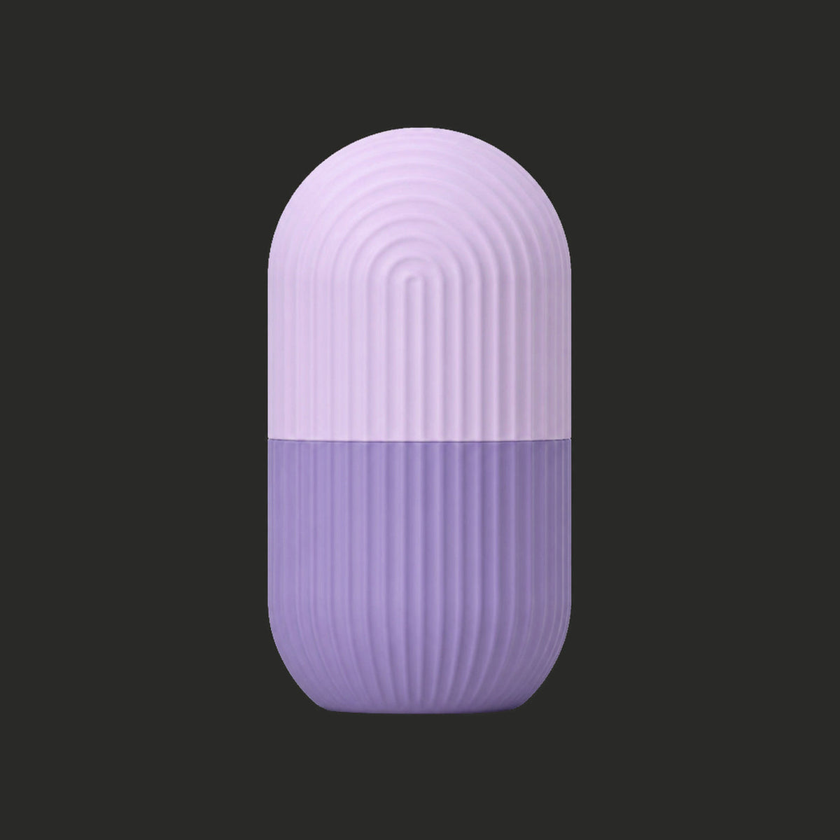 Ice Face Roller, two-tone purple ribbed silicone mold