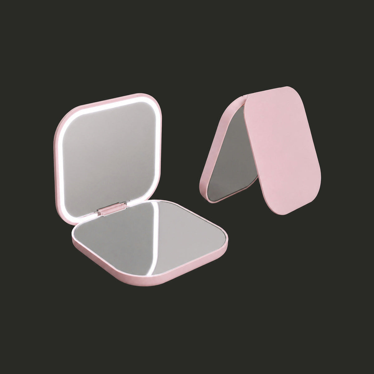 LED Compact Mirror, alternate angle showing full device