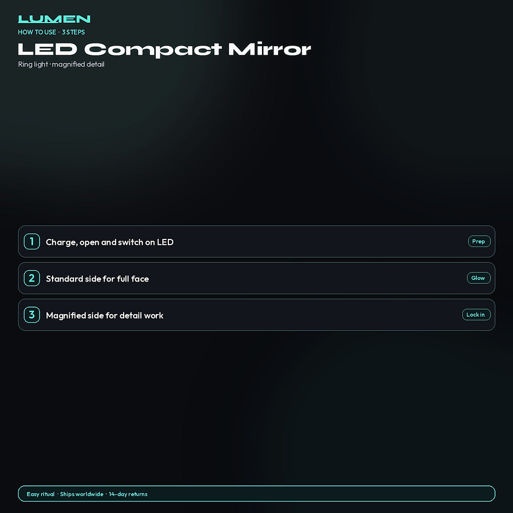 How to use LED Compact Mirror