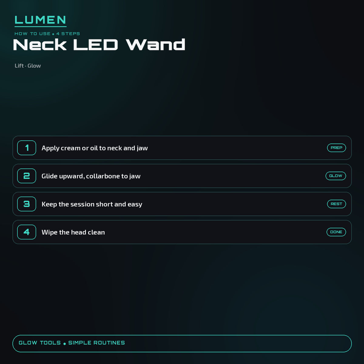 How to use LED Neck & Jaw Wand