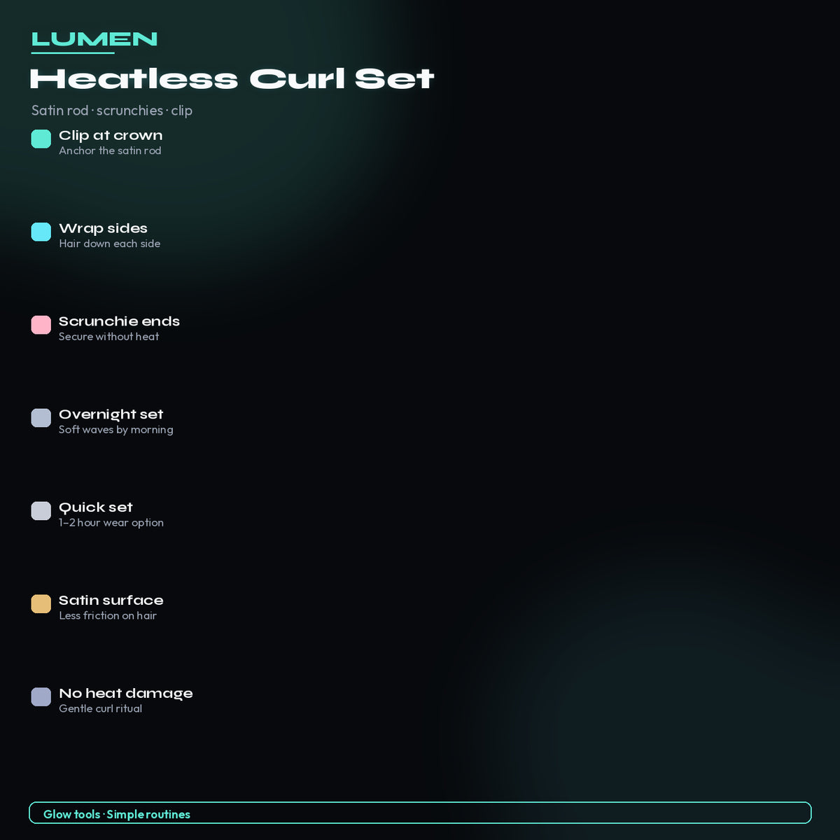 Curl modes — Heatless Curl Set