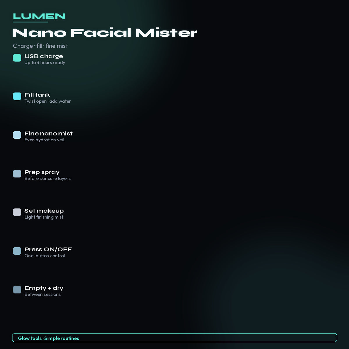 Mist modes — Nano Facial Mister